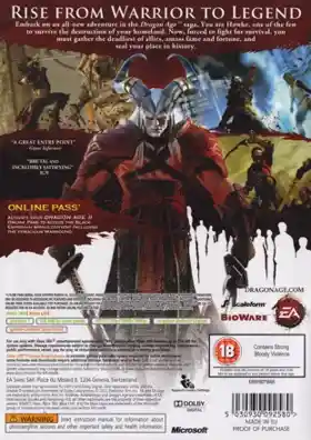 Dragon Age 2 (USA) box cover back